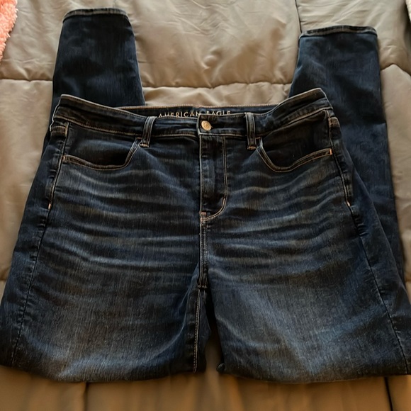 American eagle high-rise jegging size 12 long in EUC dark wash 👖 - Picture 1 of 7